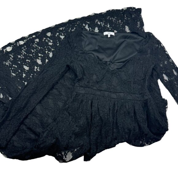 NSR Black Witchy/Goth Fairy/Romantic/Bustier Layered Lace Dress Women's Small - Picture 2 of 10